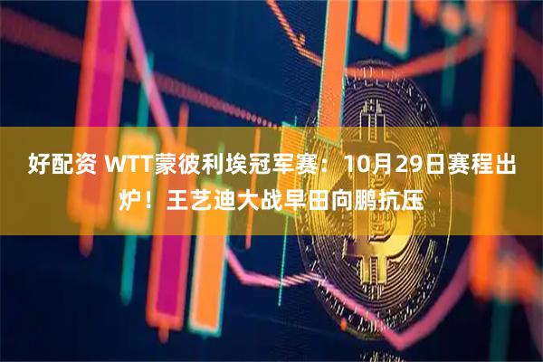 好配资 WTT蒙彼利埃冠军赛：10月29日赛程出炉！王艺迪大战早田向鹏抗压