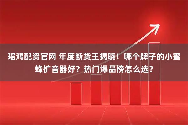 瑶鸿配资官网 年度断货王揭晓！哪个牌子的小蜜蜂扩音器好？热门爆品榜怎么选？